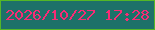 文字の大きさ：5、枠の色：54b727、背景の色：1d7169、文字の色：f82b75 無料ブログパーツのブログ時計