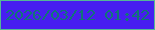 文字の大きさ：3、枠の色：54b896、背景の色：471ef0、文字の色：117478 無料ブログパーツのブログ時計