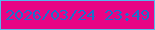 文字の大きさ：4、枠の色：54b8ed、背景の色：e80485、文字の色：1c6fcc 無料ブログパーツのブログ時計