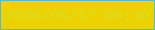 文字の大きさ：3、枠の色：54b9df、背景の色：eed200、文字の色：d8dc26 無料ブログパーツのブログ時計