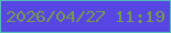 文字の大きさ：1、枠の色：54bbbd、背景の色：5846e2、文字の色：74994e 無料ブログパーツのブログ時計
