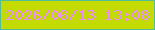 文字の大きさ：1、枠の色：54bd98、背景の色：c4db01、文字の色：ec8bfa 無料ブログパーツのブログ時計