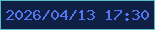 文字の大きさ：1、枠の色：54bdc7、背景の色：101f44、文字の色：5377f3 無料ブログパーツのブログ時計