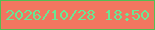 文字の大きさ：1、枠の色：54be53、背景の色：f27660、文字の色：69e794 無料ブログパーツのブログ時計