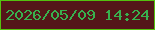 文字の大きさ：3、枠の色：54c10f、背景の色：541619、文字の色：38b14e 無料ブログパーツのブログ時計
