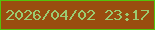 文字の大きさ：3、枠の色：54c20c、背景の色：994d0f、文字の色：9bcb71 無料ブログパーツのブログ時計