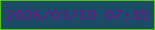 文字の大きさ：2、枠の色：54c304、背景の色：1a4c68、文字の色：6b188b 無料ブログパーツのブログ時計