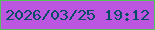 文字の大きさ：4、枠の色：54c35e、背景の色：bc55e0、文字の色：014d63 無料ブログパーツのブログ時計