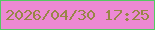 文字の大きさ：3、枠の色：54c963、背景の色：ec89d3、文字の色：988547 無料ブログパーツのブログ時計