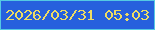 文字の大きさ：5、枠の色：54c9e3、背景の色：2660dd、文字の色：eddc64 無料ブログパーツのブログ時計