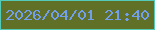 文字の大きさ：3、枠の色：54cab8、背景の色：607027、文字の色：719eed 無料ブログパーツのブログ時計