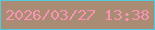 文字の大きさ：5、枠の色：54cae1、背景の色：aa8c74、文字の色：f893b2 無料ブログパーツのブログ時計