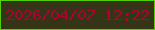 文字の大きさ：3、枠の色：54ce06、背景の色：363416、文字の色：ac0333 無料ブログパーツのブログ時計