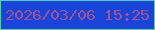 文字の大きさ：1、枠の色：54ceb5、背景の色：1944da、文字の色：a55295 無料ブログパーツのブログ時計