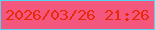 文字の大きさ：2、枠の色：54d2f1、背景の色：f4577e、文字の色：e92909 無料ブログパーツのブログ時計