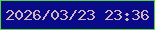文字の大きさ：5、枠の色：54d63a、背景の色：090b89、文字の色：d6b4b9 無料ブログパーツのブログ時計