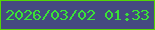 文字の大きさ：1、枠の色：54d704、背景の色：454a80、文字の色：3ae337 無料ブログパーツのブログ時計