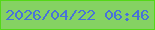 文字の大きさ：3、枠の色：54d818、背景の色：85d263、文字の色：4872d8 無料ブログパーツのブログ時計