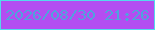 文字の大きさ：3、枠の色：54d9ec、背景の色：b34df1、文字の色：50a2dd 無料ブログパーツのブログ時計
