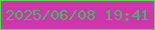 文字の大きさ：4、枠の色：54da50、背景の色：cf36ac、文字の色：41b85b 無料ブログパーツのブログ時計