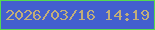 文字の大きさ：4、枠の色：54db4f、背景の色：435fce、文字の色：c1ae7a 無料ブログパーツのブログ時計