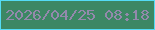 文字の大きさ：2、枠の色：54dbf6、背景の色：3c8764、文字の色：9389ac 無料ブログパーツのブログ時計
