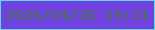 文字の大きさ：2、枠の色：54dee6、背景の色：7142e1、文字の色：477153 無料ブログパーツのブログ時計