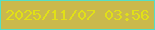 文字の大きさ：4、枠の色：54dfc5、背景の色：cab94c、文字の色：e1e017 無料ブログパーツのブログ時計