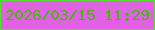 文字の大きさ：3、枠の色：54e02e、背景の色：e161e3、文字の色：48b414 無料ブログパーツのブログ時計