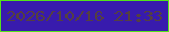 文字の大きさ：1、枠の色：54e31a、背景の色：381bad、文字の色：554041 無料ブログパーツのブログ時計