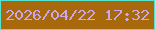 文字の大きさ：2、枠の色：54e3ce、背景の色：a7690b、文字の色：c8a7ed 無料ブログパーツのブログ時計
