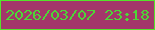 文字の大きさ：5、枠の色：54e42b、背景の色：a3376a、文字の色：4dd737 無料ブログパーツのブログ時計
