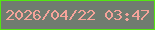 文字の大きさ：1、枠の色：54e513、背景の色：707c70、文字の色：f5a39a 無料ブログパーツのブログ時計