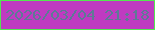文字の大きさ：1、枠の色：54e751、背景の色：bf3bc1、文字の色：5d7a96 無料ブログパーツのブログ時計