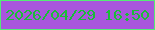 文字の大きさ：3、枠の色：54eb76、背景の色：a955dd、文字の色：1abd38 無料ブログパーツのブログ時計
