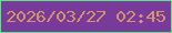 文字の大きさ：5、枠の色：54eb7a、背景の色：793b9b、文字の色：d29666 無料ブログパーツのブログ時計