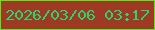 文字の大きさ：4、枠の色：54ec18、背景の色：9e3924、文字の色：2ad56f 無料ブログパーツのブログ時計