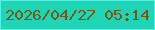 文字の大きさ：3、枠の色：54efe6、背景の色：21d4b5、文字の色：6e5915 無料ブログパーツのブログ時計