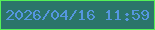 文字の大きさ：5、枠の色：54f058、背景の色：2b756a、文字の色：5596df 無料ブログパーツのブログ時計