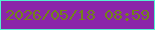 文字の大きさ：4、枠の色：54f1d1、背景の色：8b26a9、文字の色：73821a 無料ブログパーツのブログ時計