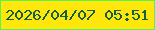 文字の大きさ：4、枠の色：54f356、背景の色：fee709、文字の色：116043 無料ブログパーツのブログ時計