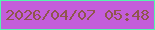 文字の大きさ：3、枠の色：54f5ae、背景の色：c35eda、文字の色：8f564d 無料ブログパーツのブログ時計