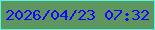 文字の大きさ：5、枠の色：54f6e1、背景の色：5f955e、文字の色：1307fe 無料ブログパーツのブログ時計