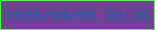 文字の大きさ：5、枠の色：54f94f、背景の色：724193、文字の色：1267a4 無料ブログパーツのブログ時計