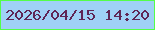 文字の大きさ：2、枠の色：54fe49、背景の色：9fd1f6、文字の色：5f2555 無料ブログパーツのブログ時計