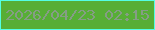 文字の大きさ：1、枠の色：54fee5、背景の色：57ae36、文字の色：859d85 無料ブログパーツのブログ時計