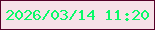 文字の大きさ：5、枠の色：550027、背景の色：f6e1e7、文字の色：09fa68 無料ブログパーツのブログ時計