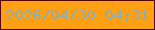 文字の大きさ：1、枠の色：550404、背景の色：fe9f14、文字の色：8aaeb1 無料ブログパーツのブログ時計