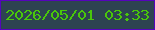 文字の大きさ：2、枠の色：5504bc、背景の色：2d4351、文字の色：49c70a 無料ブログパーツのブログ時計