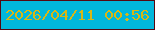 文字の大きさ：3、枠の色：55070f、背景の色：01b7db、文字の色：d9b716 無料ブログパーツのブログ時計